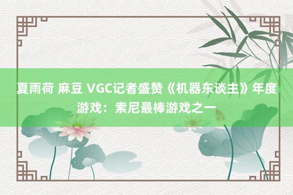 夏雨荷 麻豆 VGC记者盛赞《机器东谈主》年度游戏：索尼最棒游戏之一