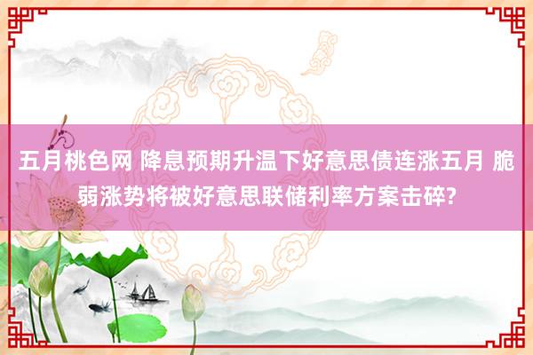 五月桃色网 降息预期升温下好意思债连涨五月 脆弱涨势将被好意思联储利率方案击碎?