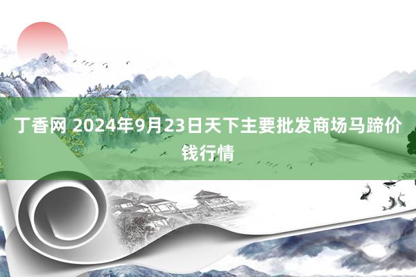 丁香网 2024年9月23日天下主要批发商场马蹄价钱行情