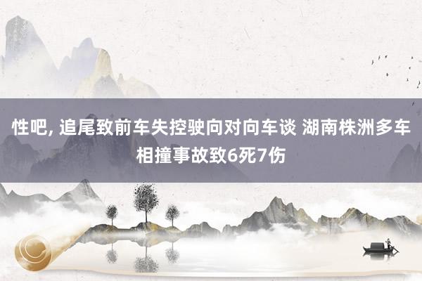 性吧， 追尾致前车失控驶向对向车谈 湖南株洲多车相撞事故致6死7伤