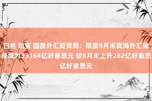 白丝 跳蛋 国度外汇贬责局：限度9月末我海外汇储备领域为33164亿好意思元 较8月末上升282亿好意思元