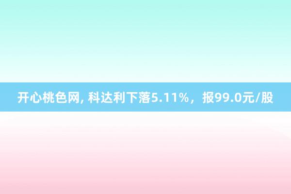 开心桃色网， 科达利下落5.11%，报99.0元/股