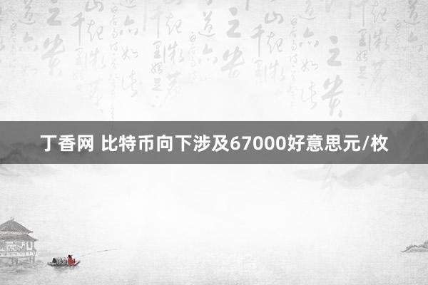 丁香网 比特币向下涉及67000好意思元/枚