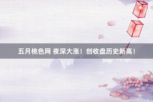 五月桃色网 夜深大涨！创收盘历史新高！