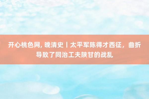 开心桃色网， 晚清史丨太平军陈得才西征，曲折导致了同治工夫陕甘的战乱