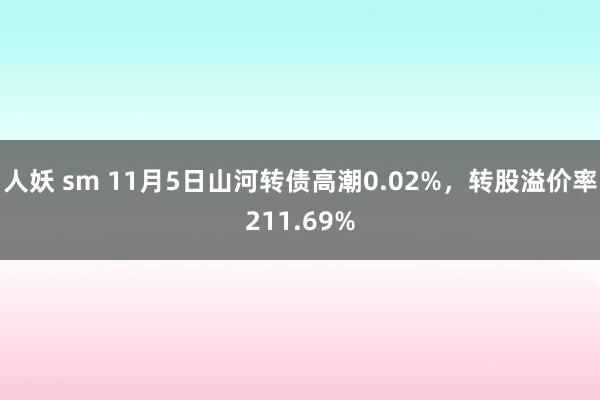 人妖 sm 11月5日山河转债高潮0.02%，转股溢价率211.69%