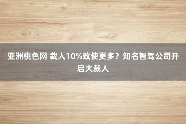 亚洲桃色网 裁人10%致使更多？知名智驾公司开启大裁人