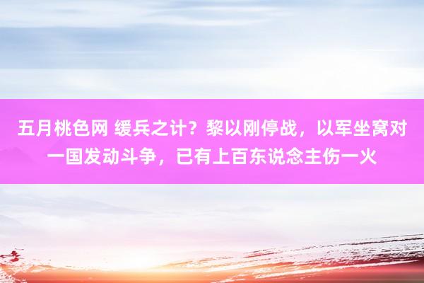 五月桃色网 缓兵之计？黎以刚停战，以军坐窝对一国发动斗争，已有上百东说念主伤一火