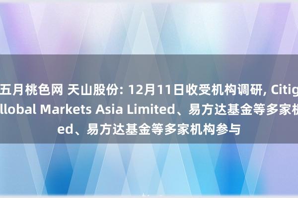 五月桃色网 天山股份: 12月11日收受机构调研， Citigroup Gllobal Markets Asia Limited、易方达基金等多家机构参与