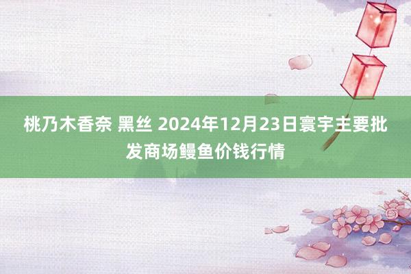 桃乃木香奈 黑丝 2024年12月23日寰宇主要批发商场鳗鱼价钱行情