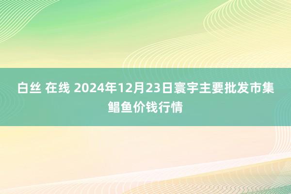 白丝 在线 2024年12月23日寰宇主要批发市集鲳鱼价钱行情