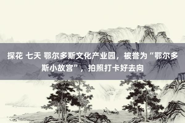 探花 七天 鄂尔多斯文化产业园，被誉为“鄂尔多斯小故宫”，拍照打卡好去向