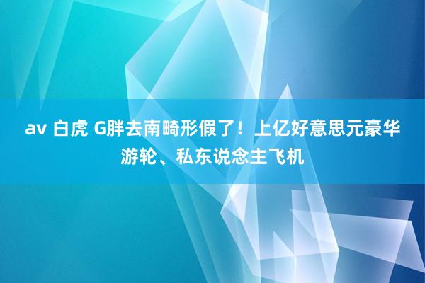 av 白虎 G胖去南畸形假了！上亿好意思元豪华游轮、私东说念主飞机